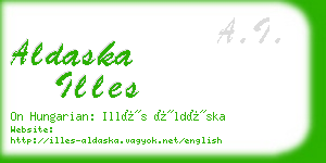 aldaska illes business card